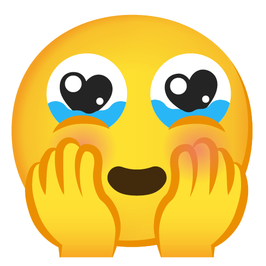 A sticker from Google's Emoji Kitchen that can best be described as "Awwww".