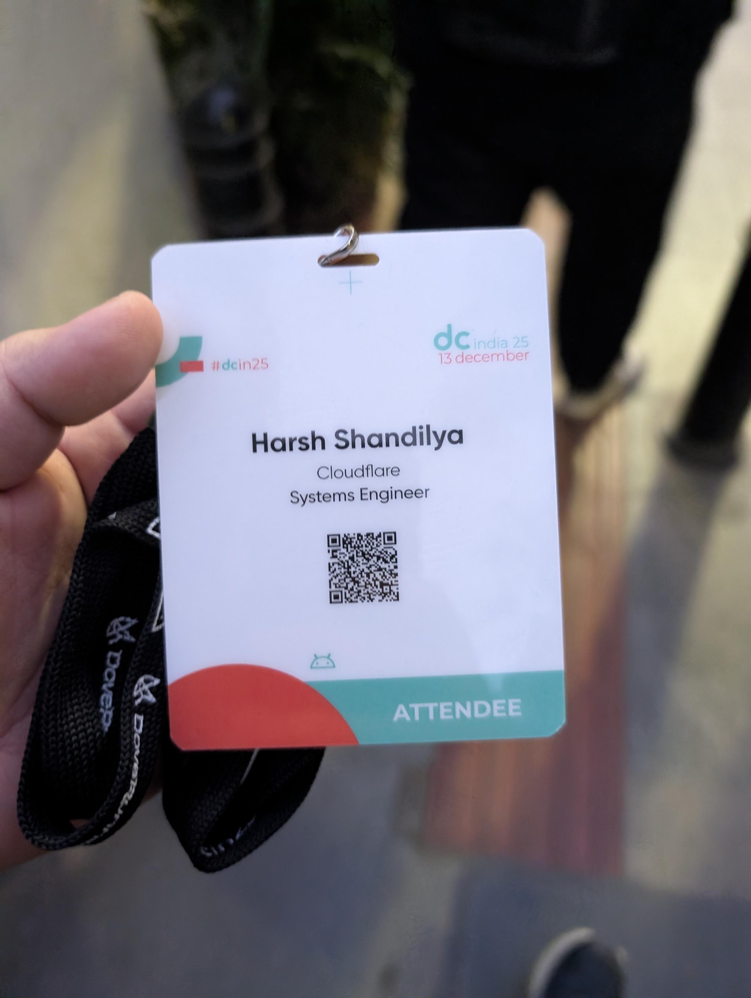 My Droidcon India 2025 badge